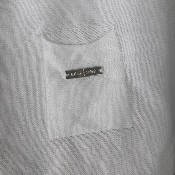 Mer Sea Sweater Womens One Size White Catalina Travel Oversized Boxy Lagenlook - Picture 7 of 8